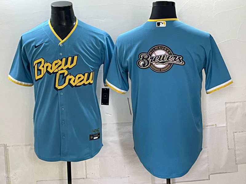 Men 2026 Milwaukee Brewers Blank blue Game Nike MLB Jersey 100604